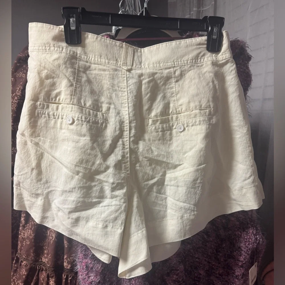FREE PEOPLE Marina Tailored Trouser Shorts - Optic White Size 8 NWOT Retail $88 - Picture 6 of 7